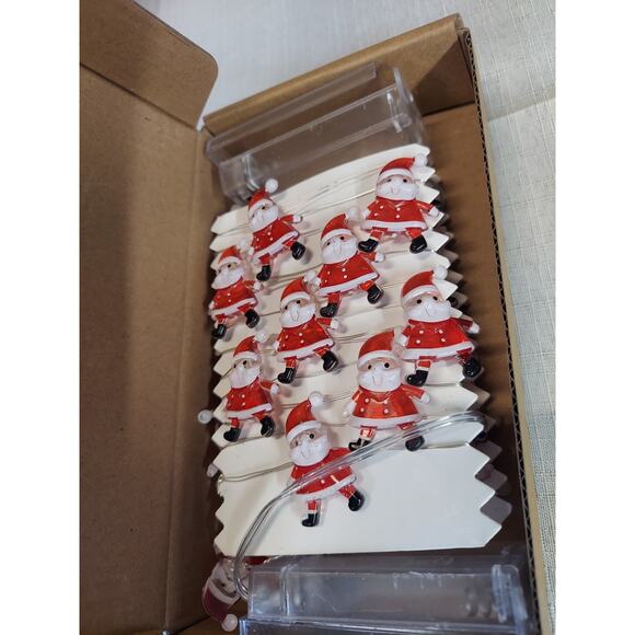 Unbranded Other - Christmas Santa Claus LED String Lights Battery Operated Holiday Decor 2 Pack